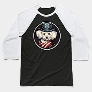 Bichon Frise 4th of July Baseball T-Shirt